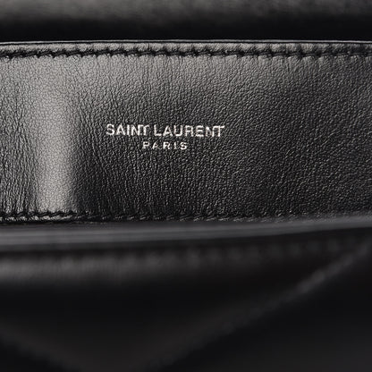 Saint Laurent Calfskin Y Quilted Monogram Medium Loulou Satchel Black 6 of 10