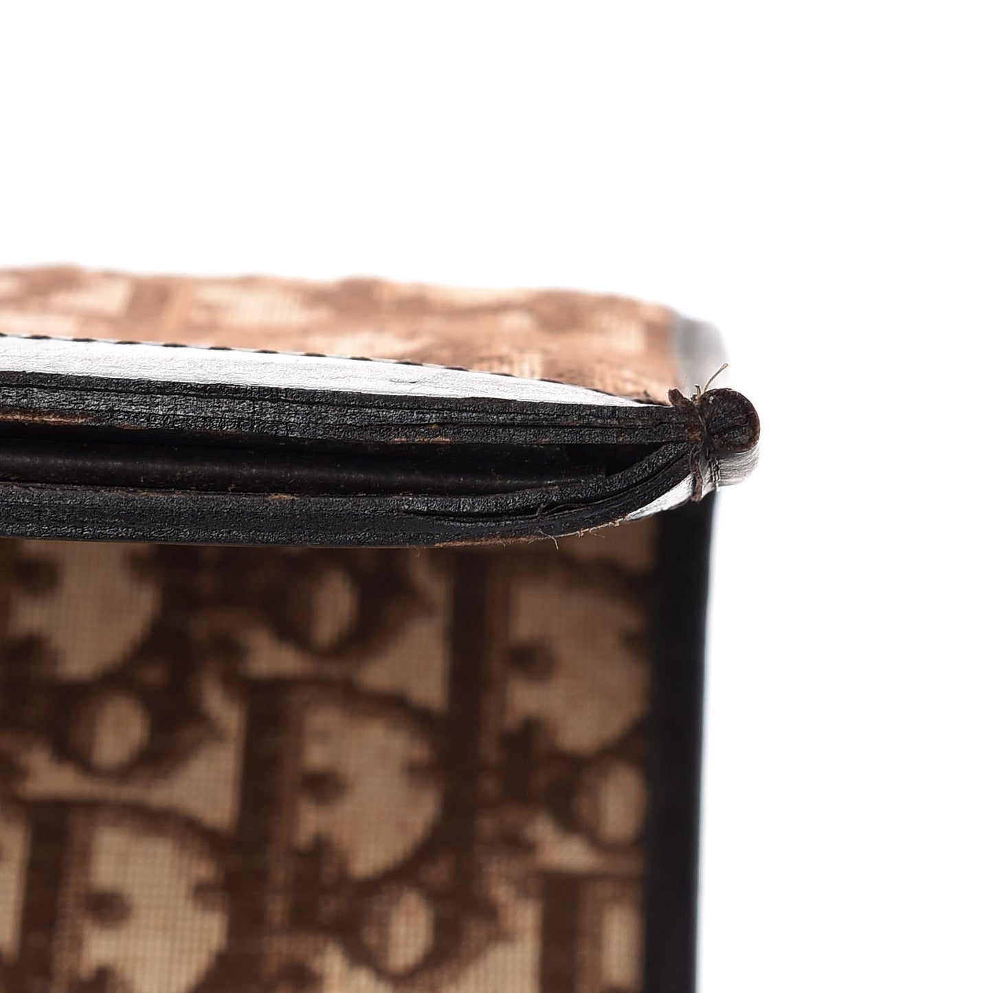 Monogram Fold Over Clutch Brown