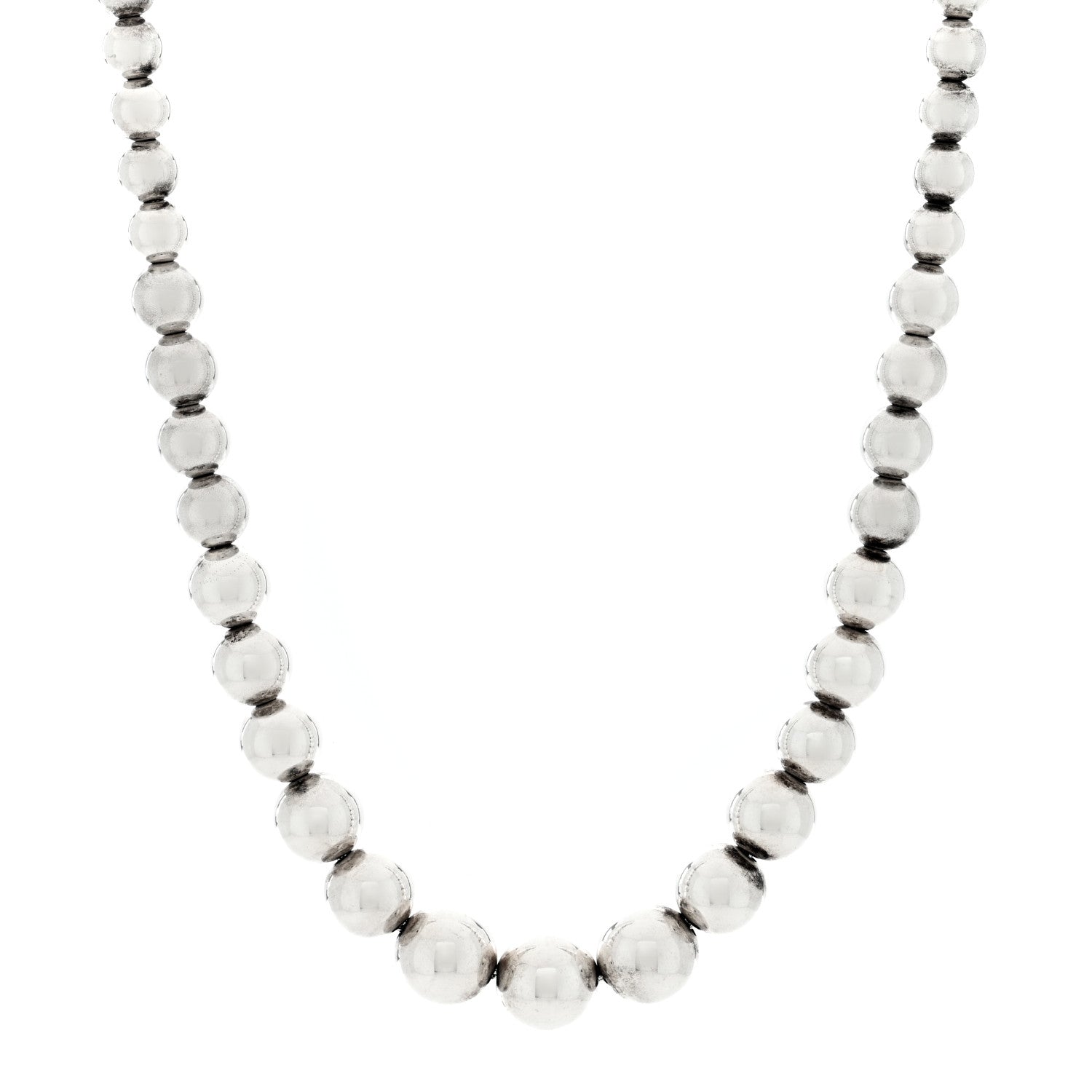 Tiffany Sterling Silver HardWear Graduated Ball Necklace 1 of 4