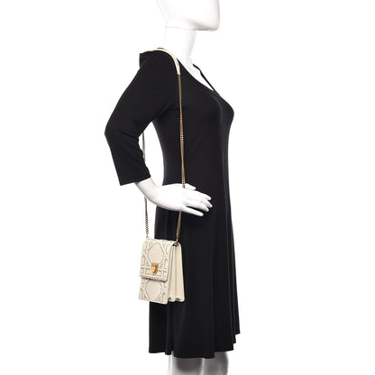 Christian Dior Lambskin Studded Vertical Diorama White 2 of 11