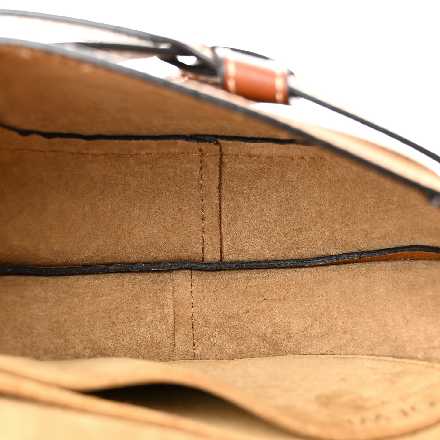 Grained Calfskin Mini Gate Crossbody Bag Caramel Pecan
