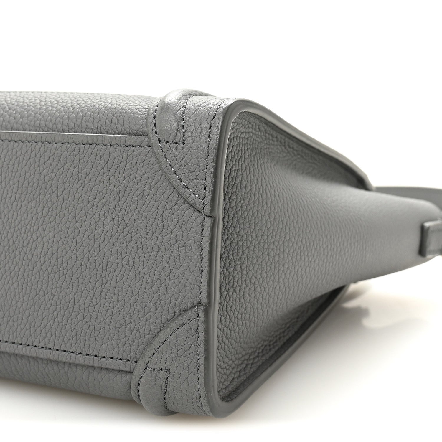 Celine Drummed Calfskin Nano Luggage Kohl 11 of 11