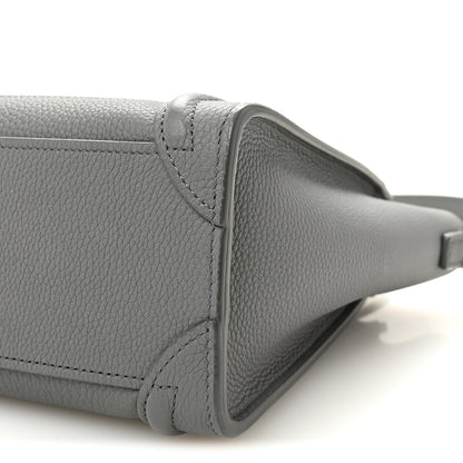 Celine Drummed Calfskin Nano Luggage Kohl 11 of 11