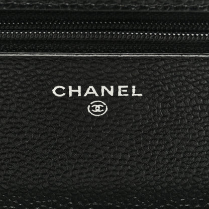 Chanel Caviar Quilted Wallet on Chain WOC Black 6 of 9