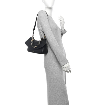 Loewe Smooth Calfskin Donut Chain Medium Ola Shoulder Bag Black 2 of 9