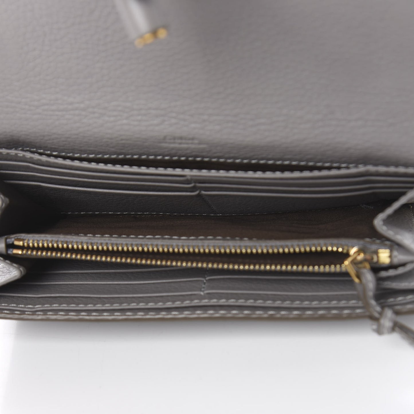 Calfskin Marcie Continental Flap Wallet Cashmere Grey
