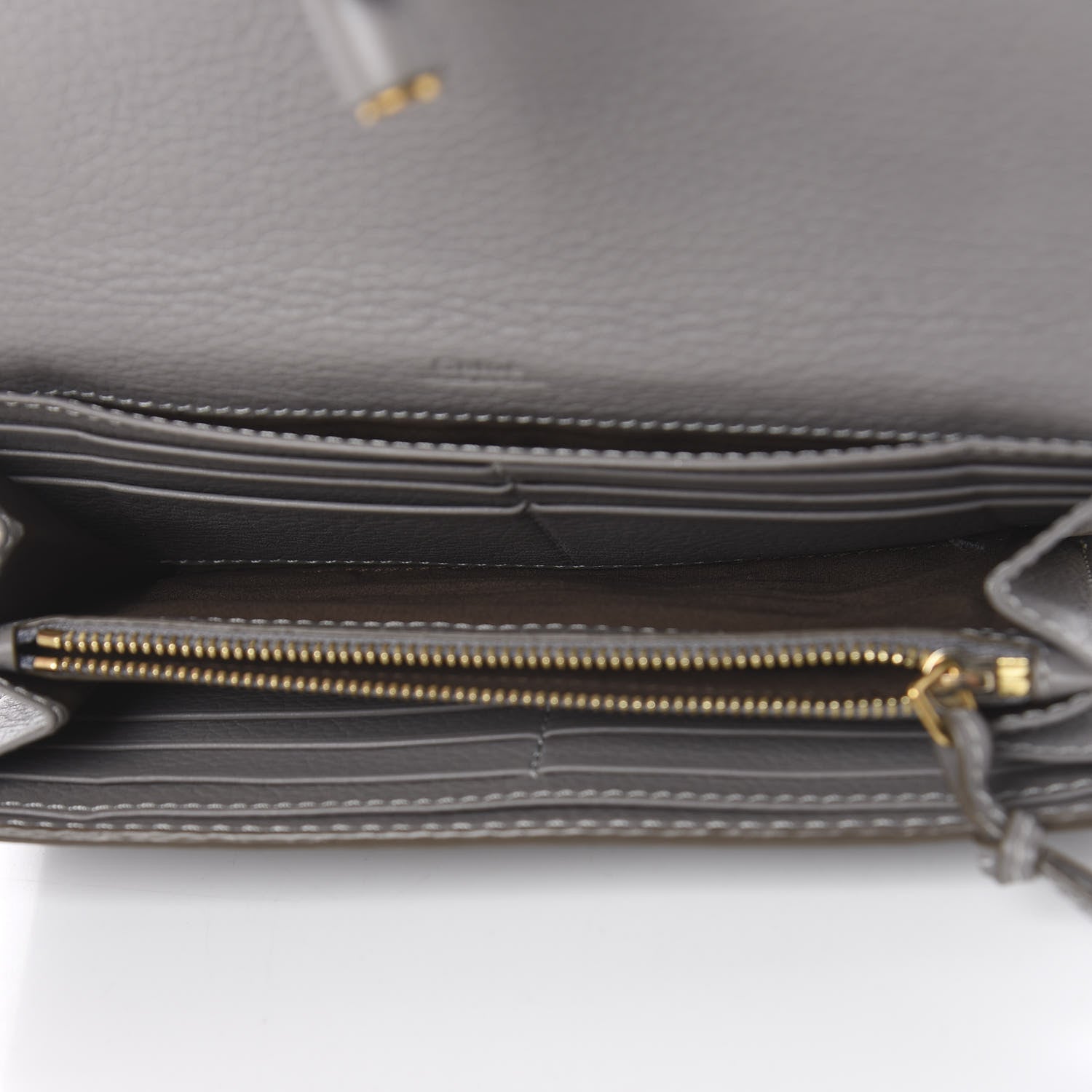 Chloe Calfskin Marcie Continental Flap Wallet Cashmere Grey 5 of 9