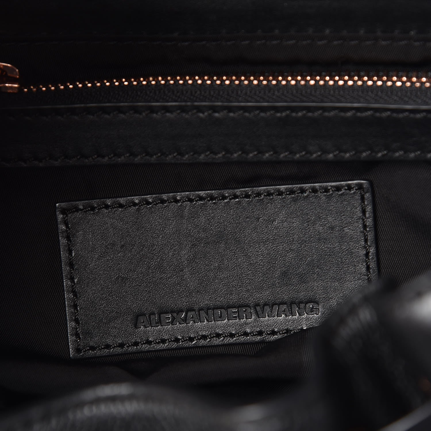 Alexander Wang Pebbled Calfskin Prisma Skeletal Backpack Black Rose Gold Hardware 6 of 14