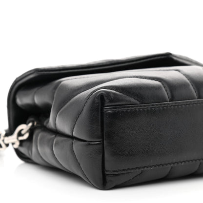 Saint Laurent Calfskin Y Quilted Monogram Toy Loulou Crossbody Bag Black 10 of 11