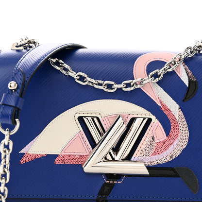 Louis Vuitton Epi Flamingo Twist Shoulder Bag MM Blue 7 of 12