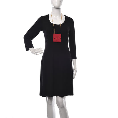 Chanel Knit Quilted Pouch Necklace Red 4 of 20