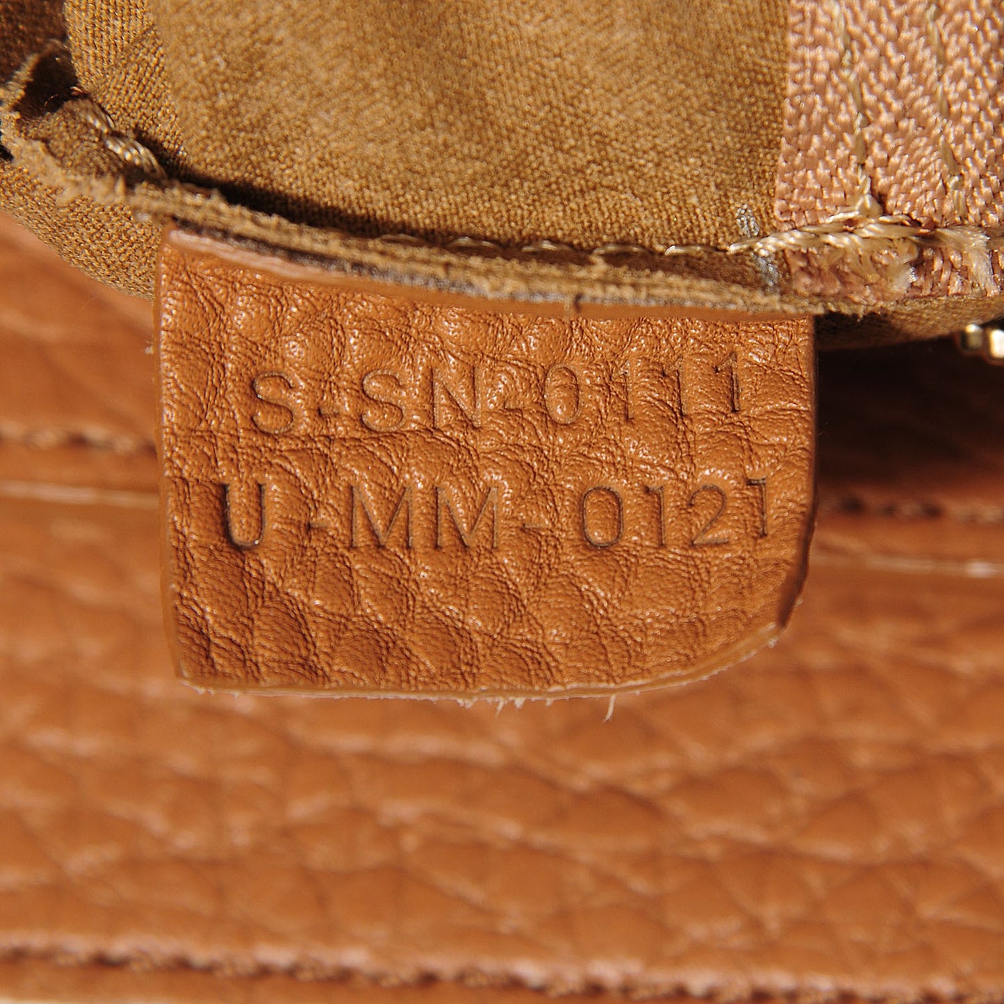 Pebbled Calfskin Mini Luggage Camel