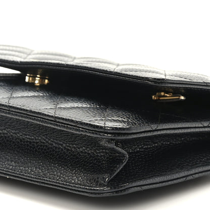 Chanel Caviar Quilted Wallet on Chain WOC Black 10 of 11