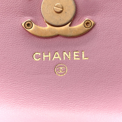 Chanel Lambskin Lacquered Metal Quilted Flap Chain Belt Bag Pink 6 of 11