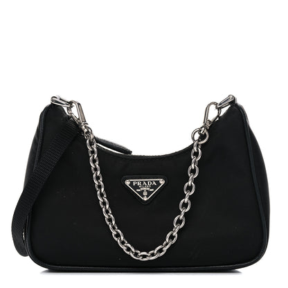 Prada Tessuto Nylon Mini Re-Edition 2000 Shoulder Bag Black 1 of 13