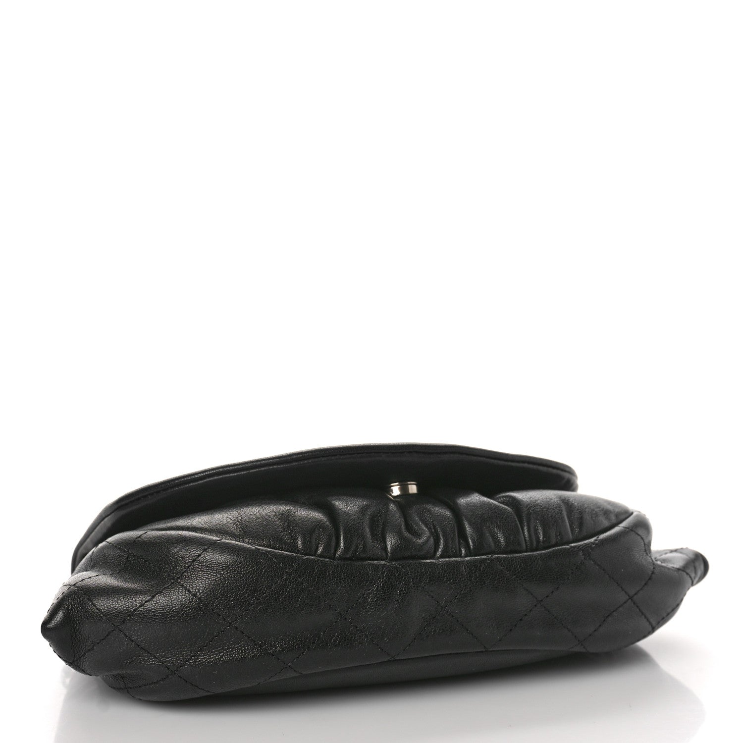 Chanel Lambskin Half Moon Wallet On Chain WOC Black 4 of 9