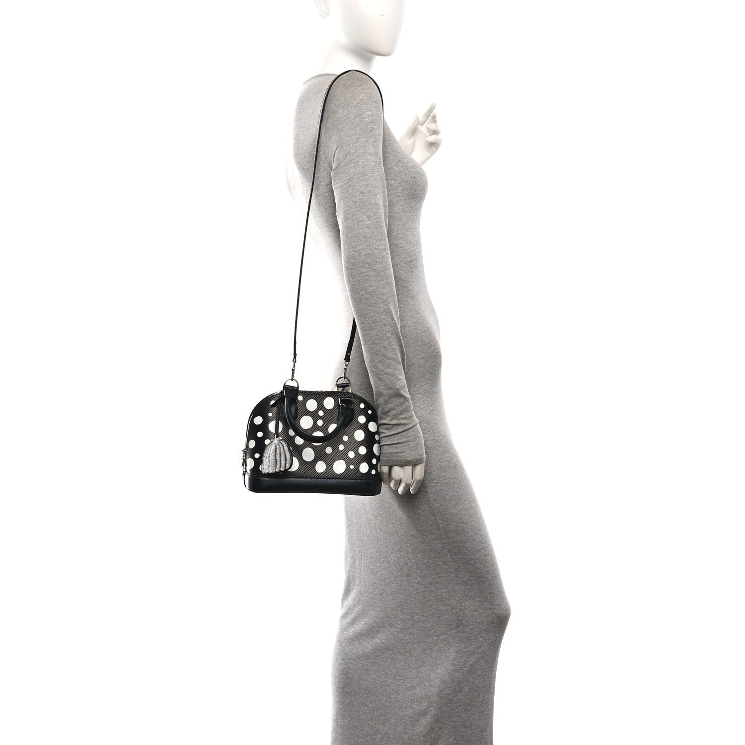 Louis Vuitton X YK Epi Alma BB Black White 2 of 9