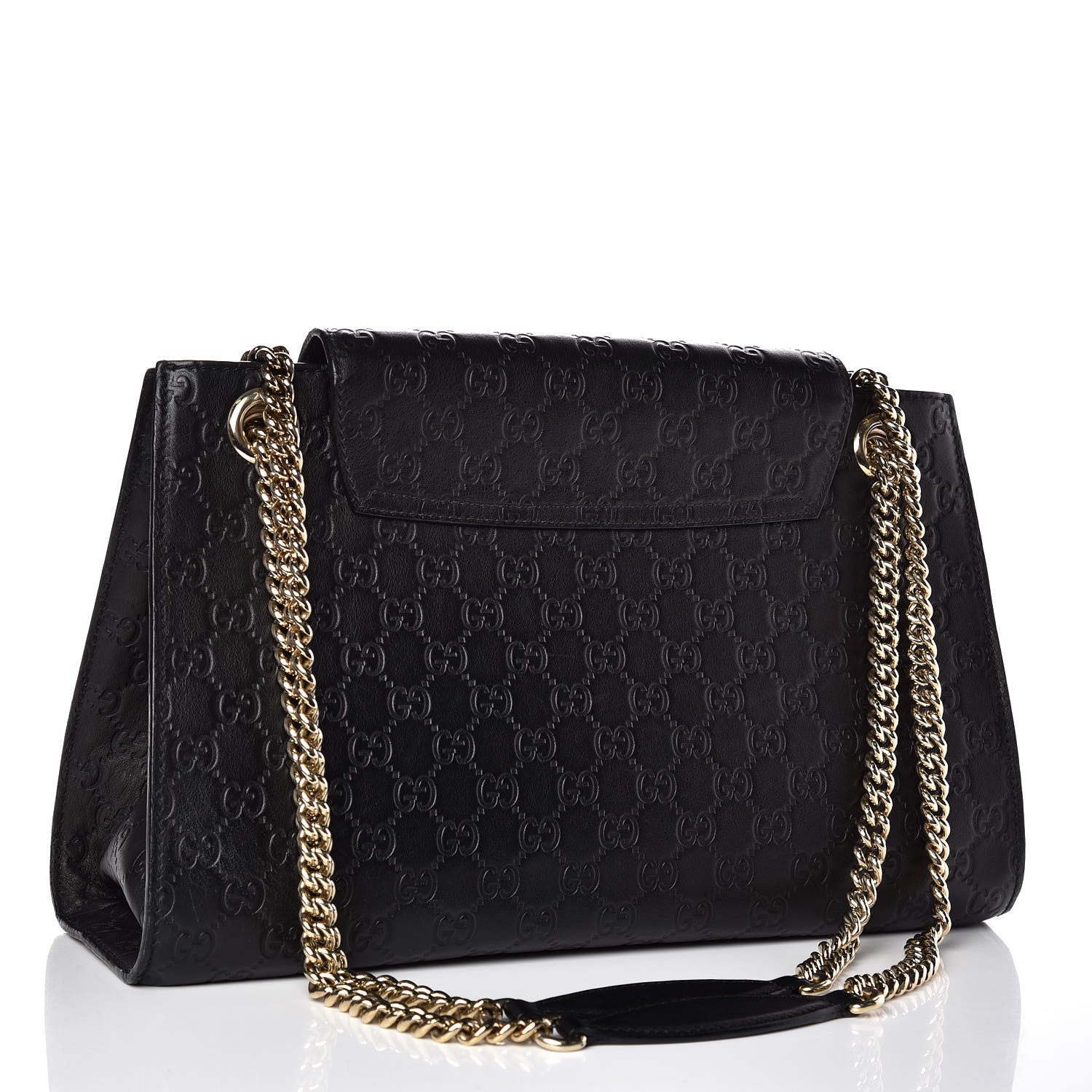 Gucci Guccissima Large Emily Chain Shoulder Bag Black 3 of 13