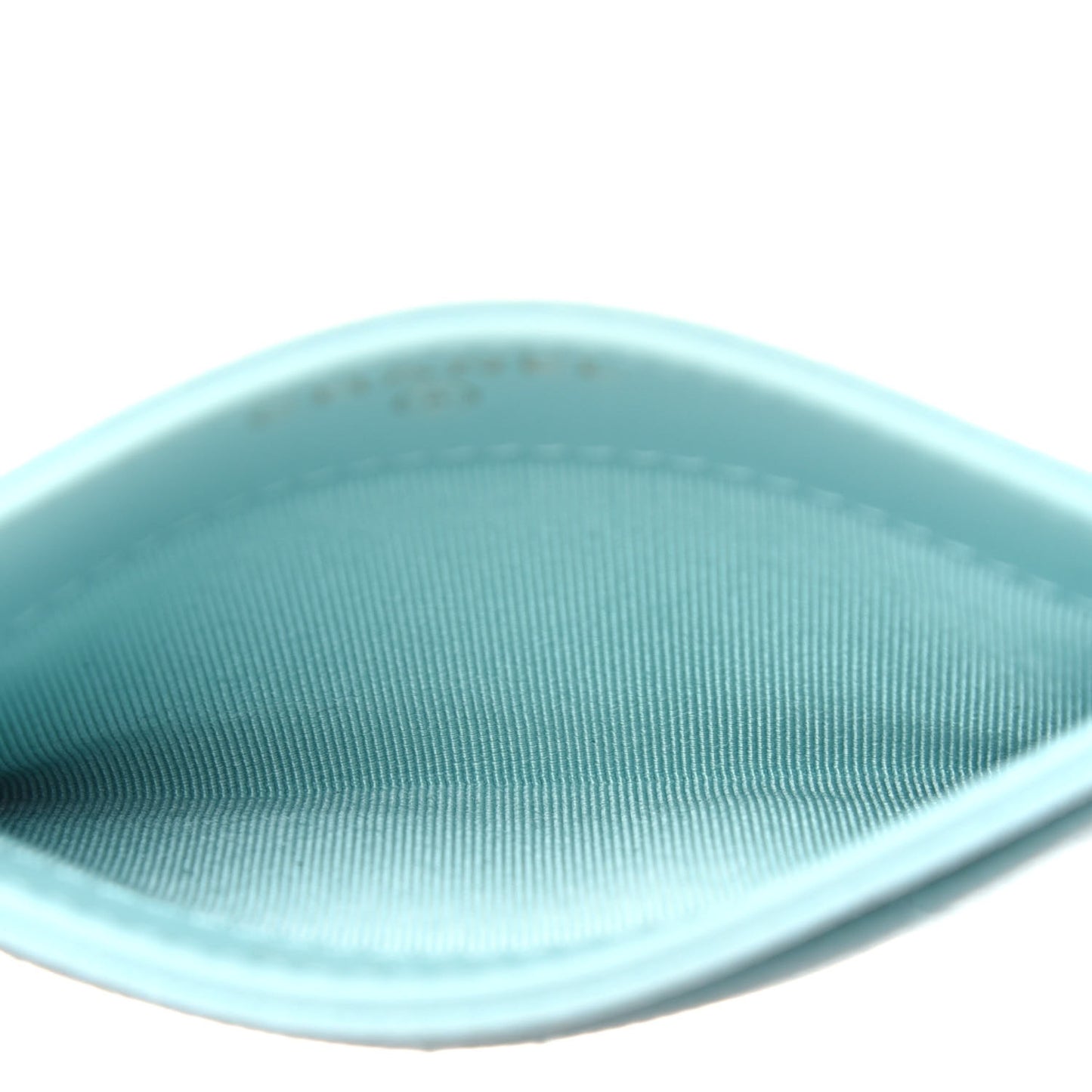 Caviar Quilted Card Holder Light Blue