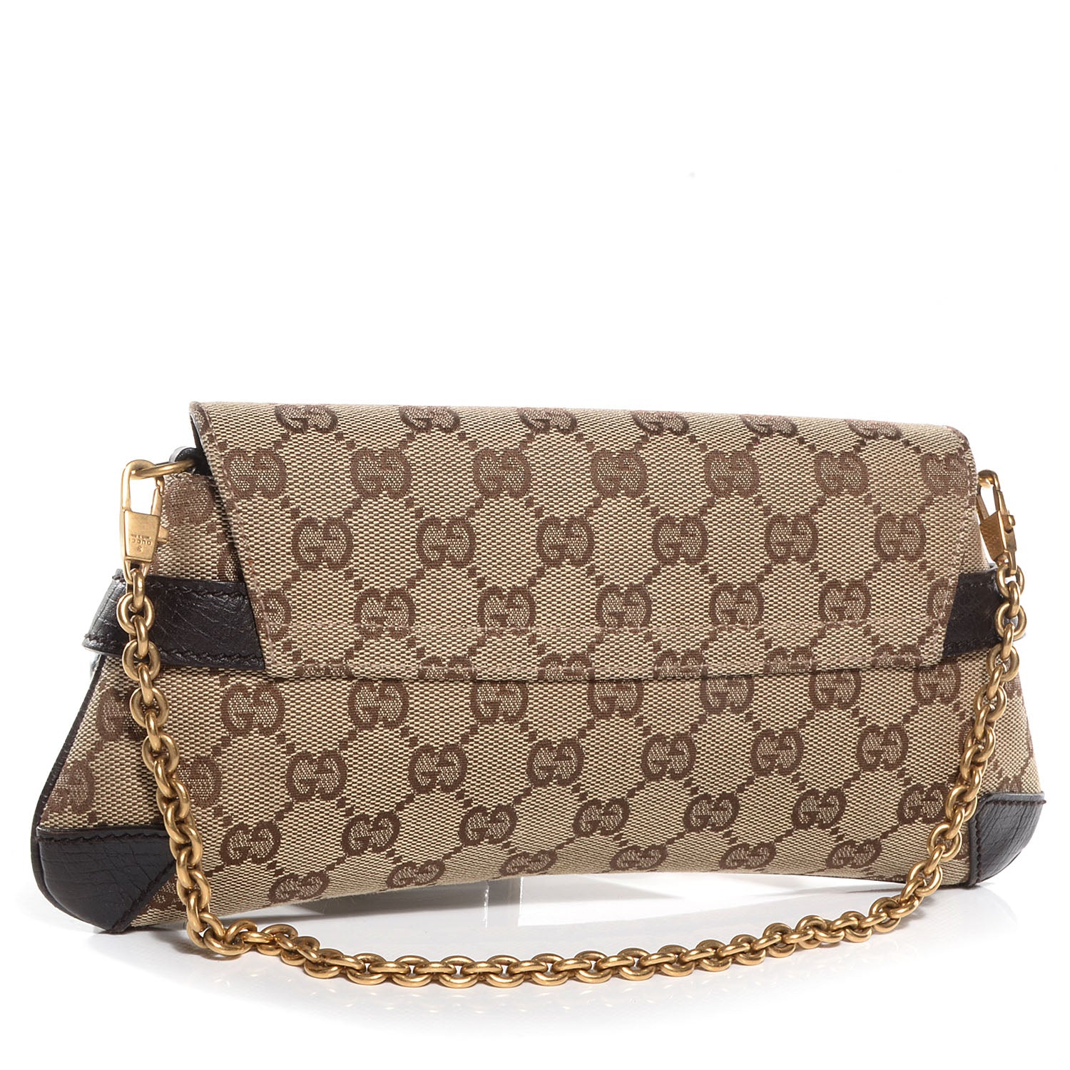 Gucci Monogram Horsebit Clutch Brown 3 of 7