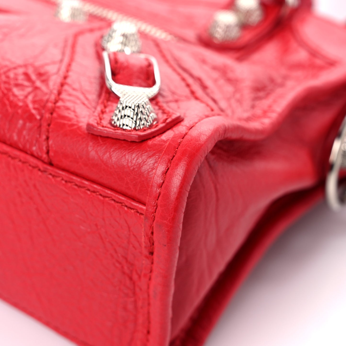 Agneau Giant 12 Silver Hardware Mini City Rouge Cardinal
