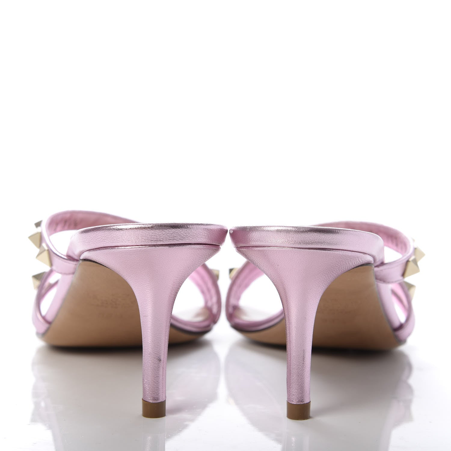 Valentino Garavani Metallic Nappa Rockstud 60mm Slide Sandals 36.5 Giacinto 6 of 10