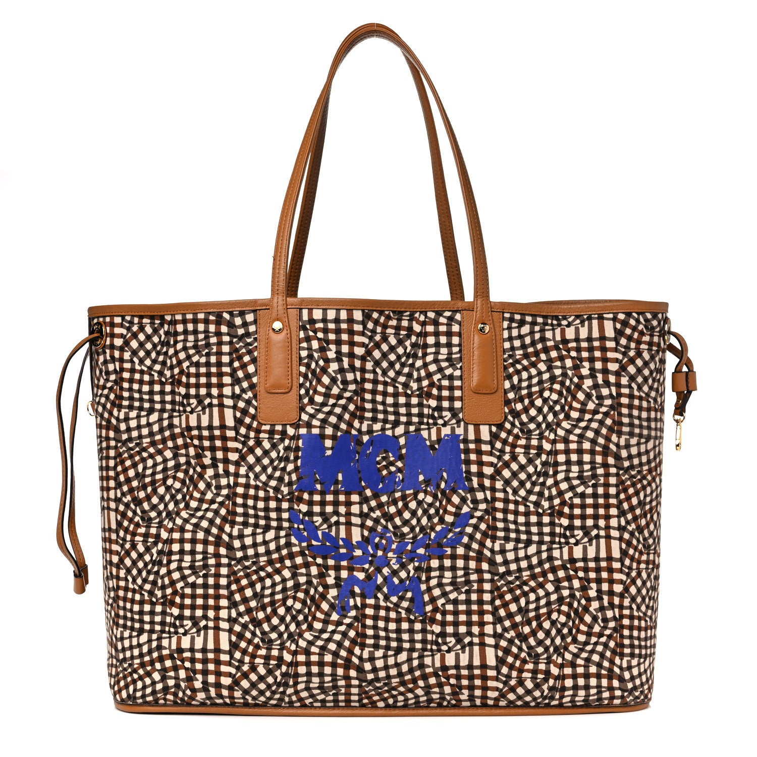 MCM Visetos Large Liz Reversible Shopper Tote Cognac 3 of 24