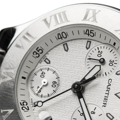 Cartier Stainless Steel Rubber 38mm Must 21 Chronoscaph Quartz Watch 5 of 5