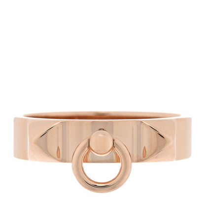 Hermes 18K Rose Gold PM Collier De Chien Ring 57 8 1 of 5