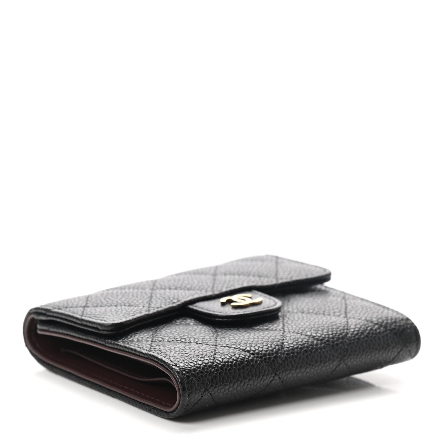 Chanel Caviar Quilted Compact Flap Wallet Black 4 of 7