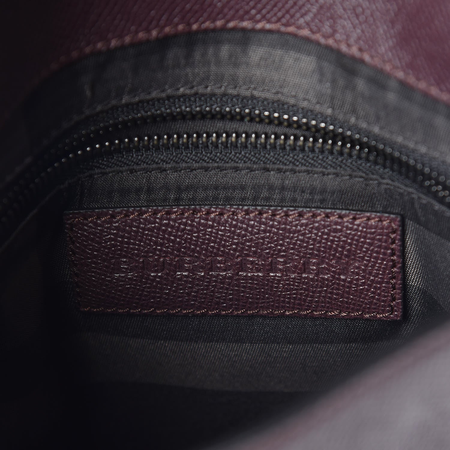 Burberry London Grainy Calfskin Collins Flat Crossbody Bag Deep Claret 6 of 10