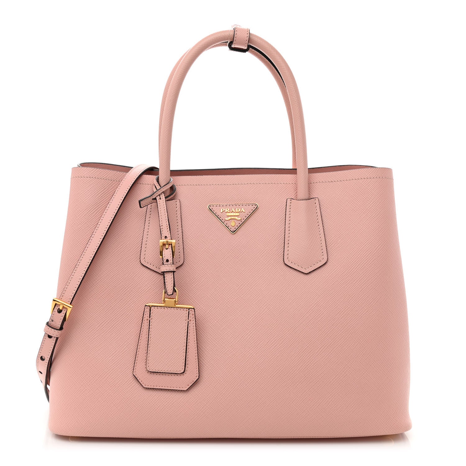 Prada Saffiano Cuir Medium Double Bag Orchidea 1 of 10