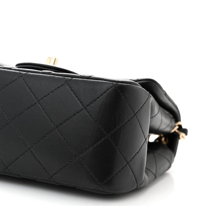 Chanel Lambskin Quilted Mini Square Flap Black 10 of 10