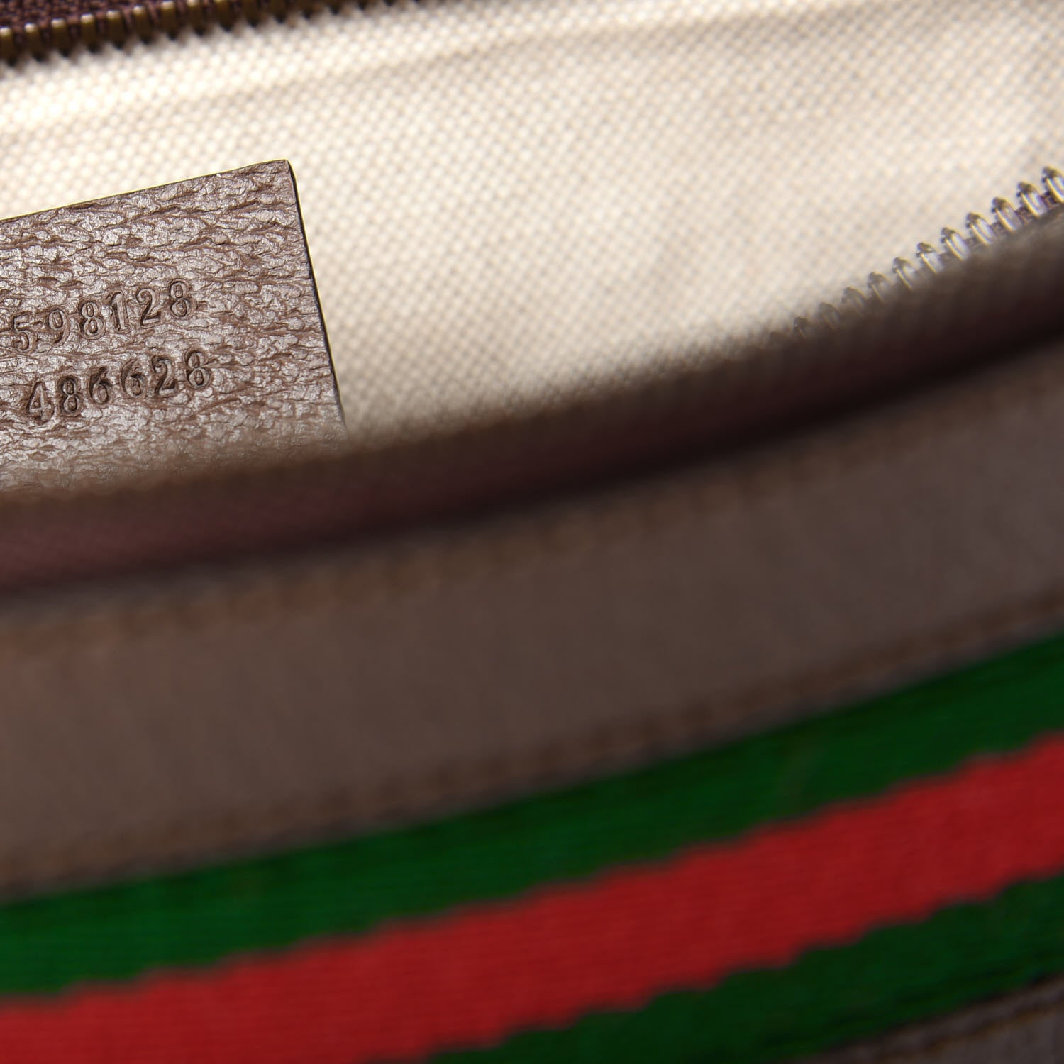 Gucci GG Supreme Monogram Textured Calfskin Web Ophidia Documents Holder Beige Ebony New Acero 7 of 7