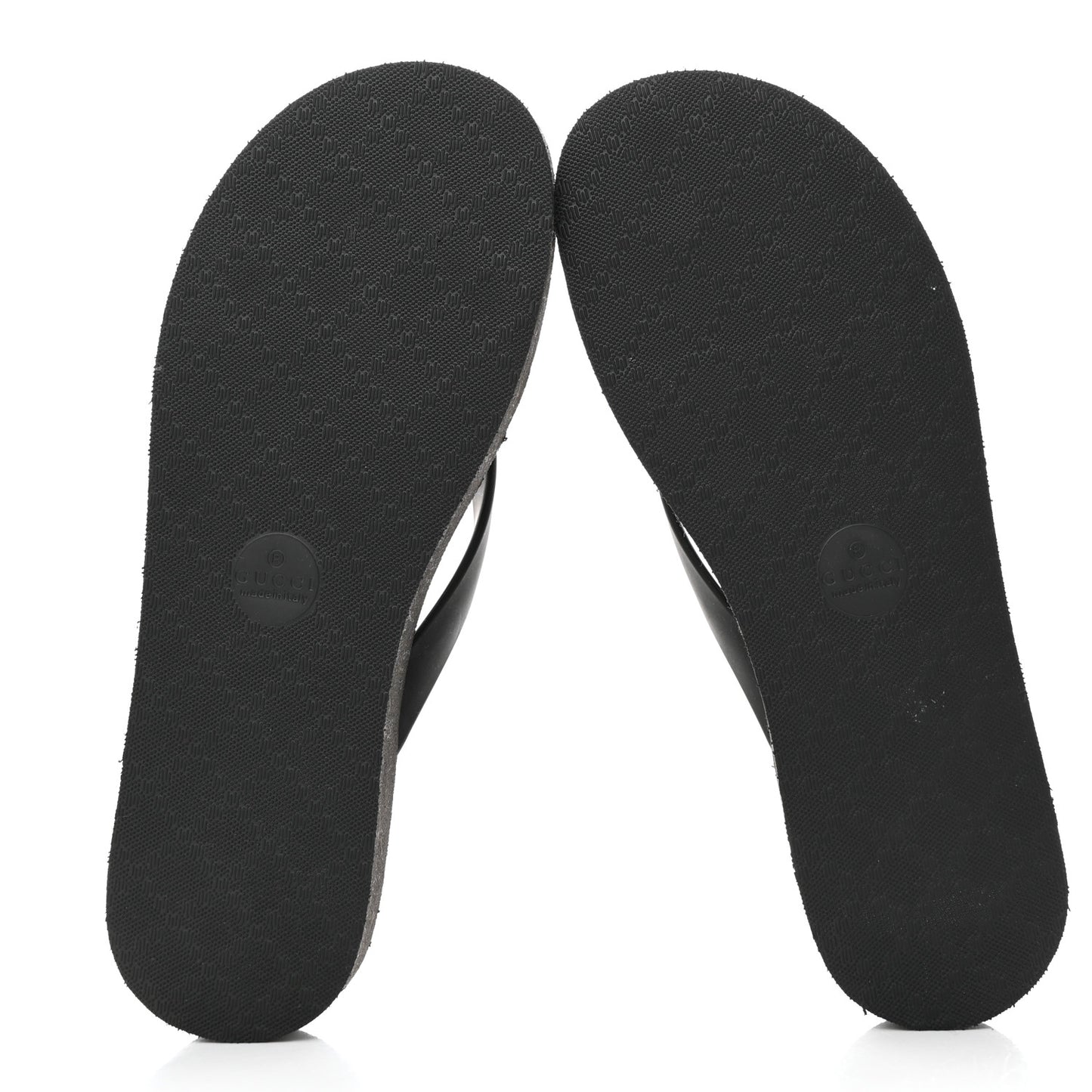 Rubber Chevron Womens GG Thong Sandals 38 38 Black