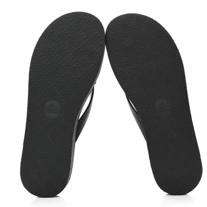 Gucci Rubber Chevron Womens GG Thong Sandals 38 38 Black 5 of 9