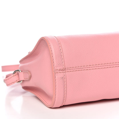 Alexander McQueen Pebbled Calfskin Mini Padlock Geisha Pink 8 of 9