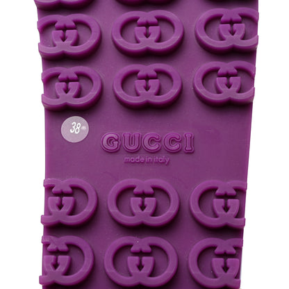Gucci Soft Rubber Womens Interlocking G Platform 42mm Slide Sandals 38 Sugar Pink 8 of 9