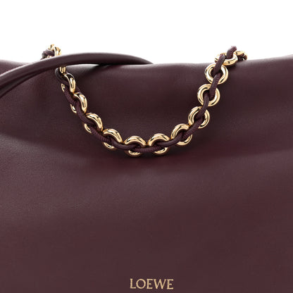 Loewe Mellow Nappa Medium Donut Chain Flamenco Knot Clutch Dark Burgundy 8 of 11