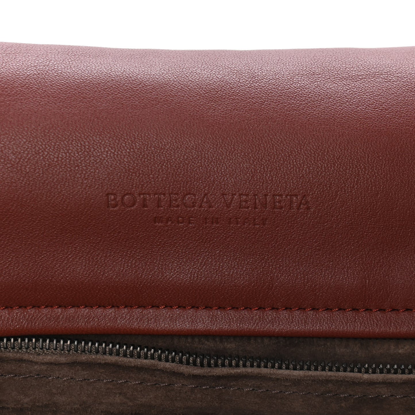 Nappa Intrecciato Shoulder Bag Brique