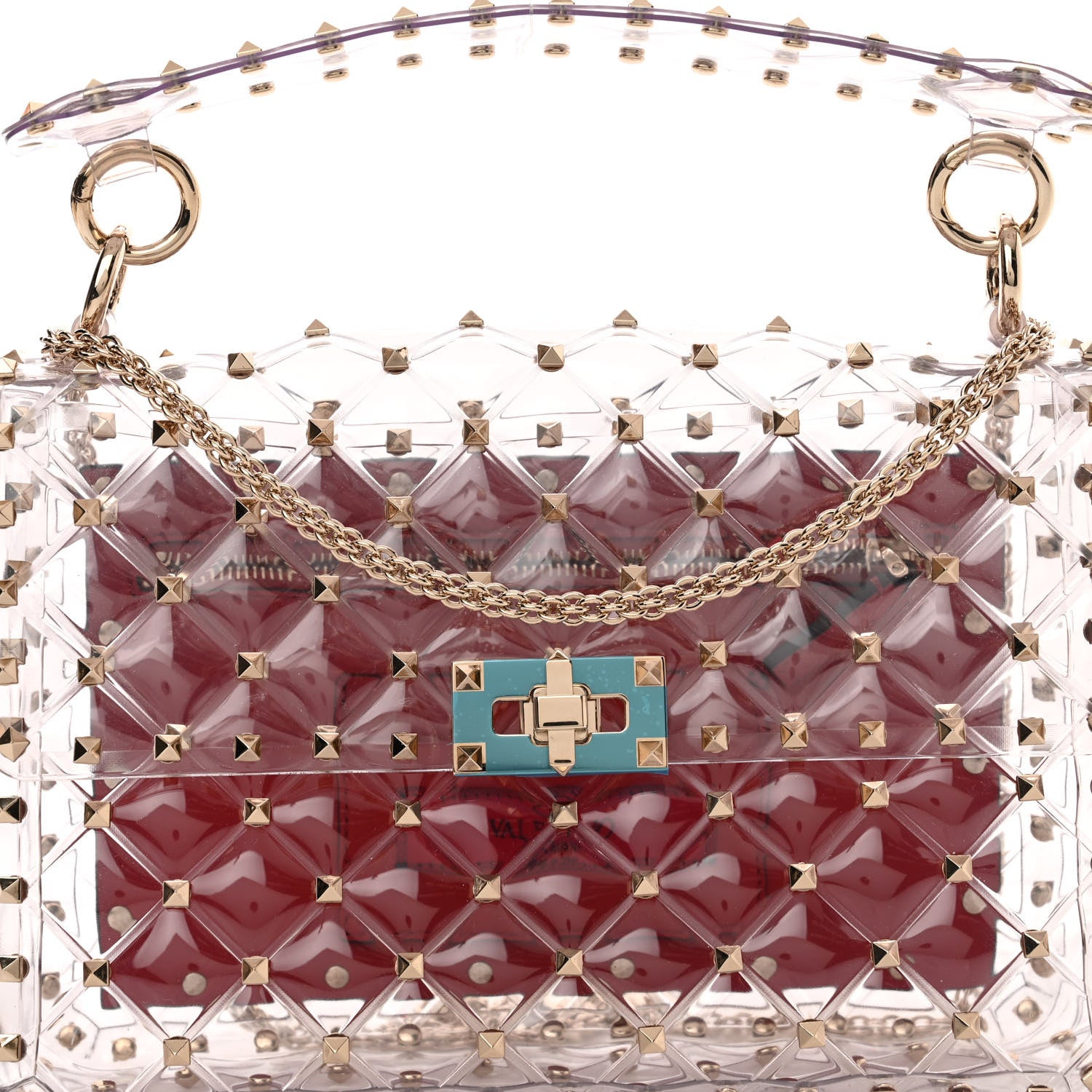 Valentino Garavani PVC Medium Rockstud Spike Shoulder Bag 7 of 9