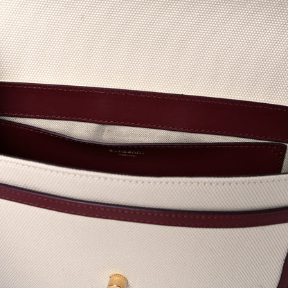 Burberry Canvas Horseferry Print Note Crossbody Bag Natural Tan Fiery Red 13 of 13