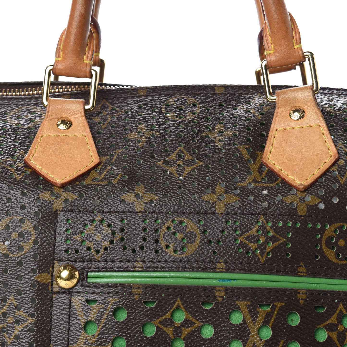 Monogram Perforated Speedy 30 Green