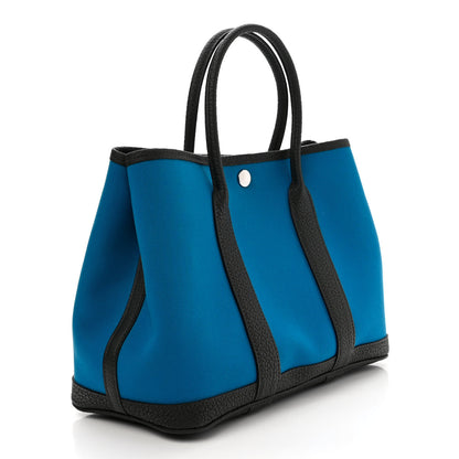 Hermes Toile Negonda Garden Party Tote 30 TPM Bleu Zanzibar Black 3 of 9