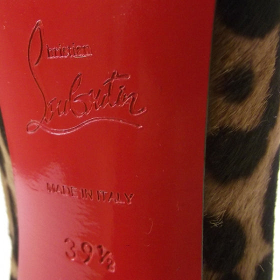 Christian Louboutin Leopard Calf Hair Lady Derby Ankle Boots 39.5 6 of 8
