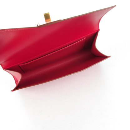Hermes Tadelakt Medor 23 Clutch Rouge Vif 5 of 10