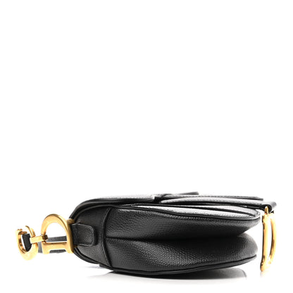 Christian Dior Grained Calfskin Mini Saddle Bag Black 4 of 10