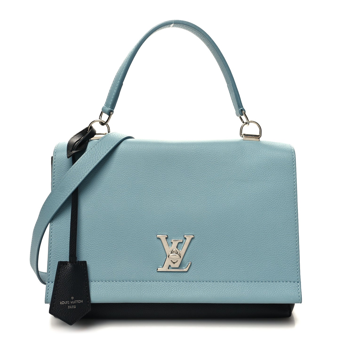 Soft Calfskin Lockme II Top Handle Sky