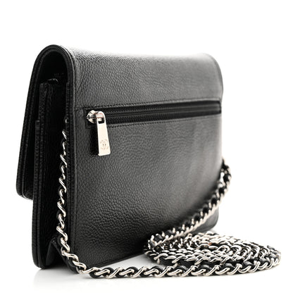 Chanel Caviar Timeless CC Wallet On Chain WOC Black 4 of 13