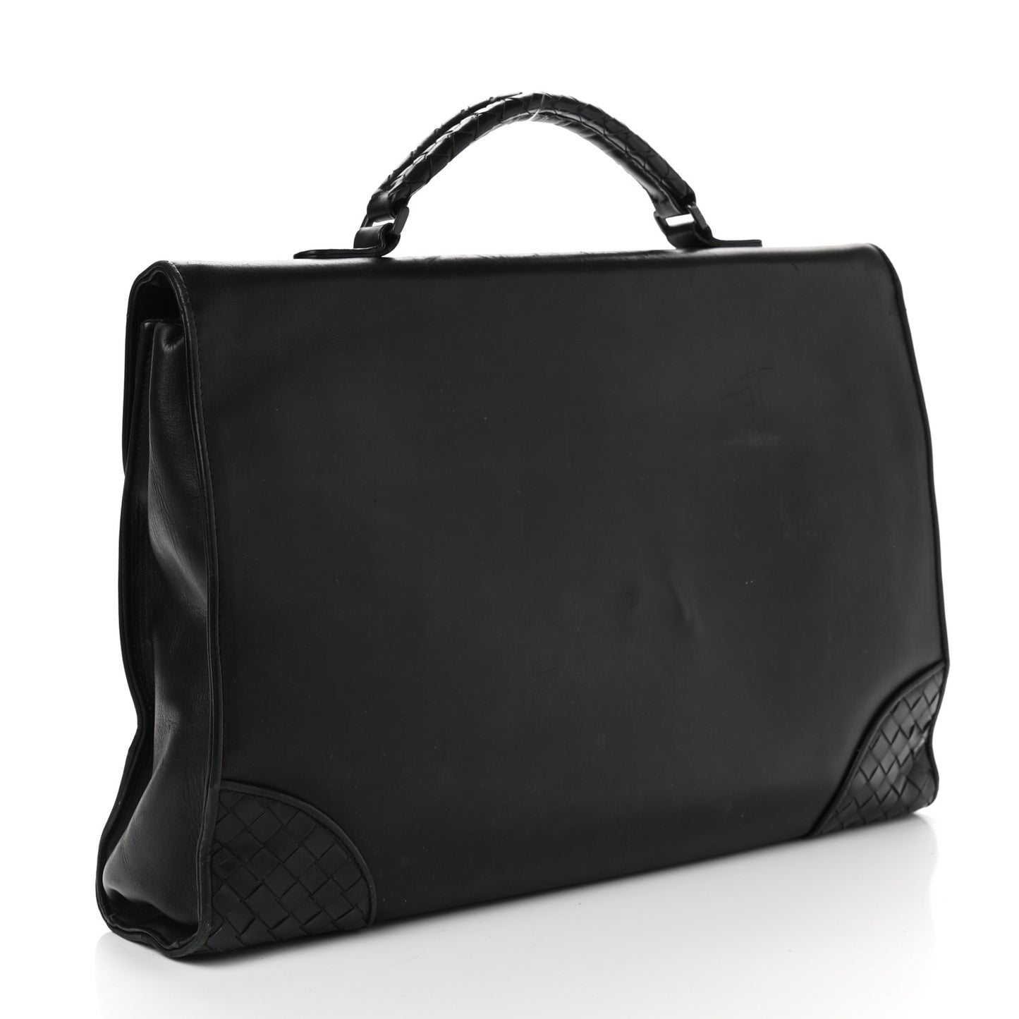 Nappa Intrecciato Briefcase Black
